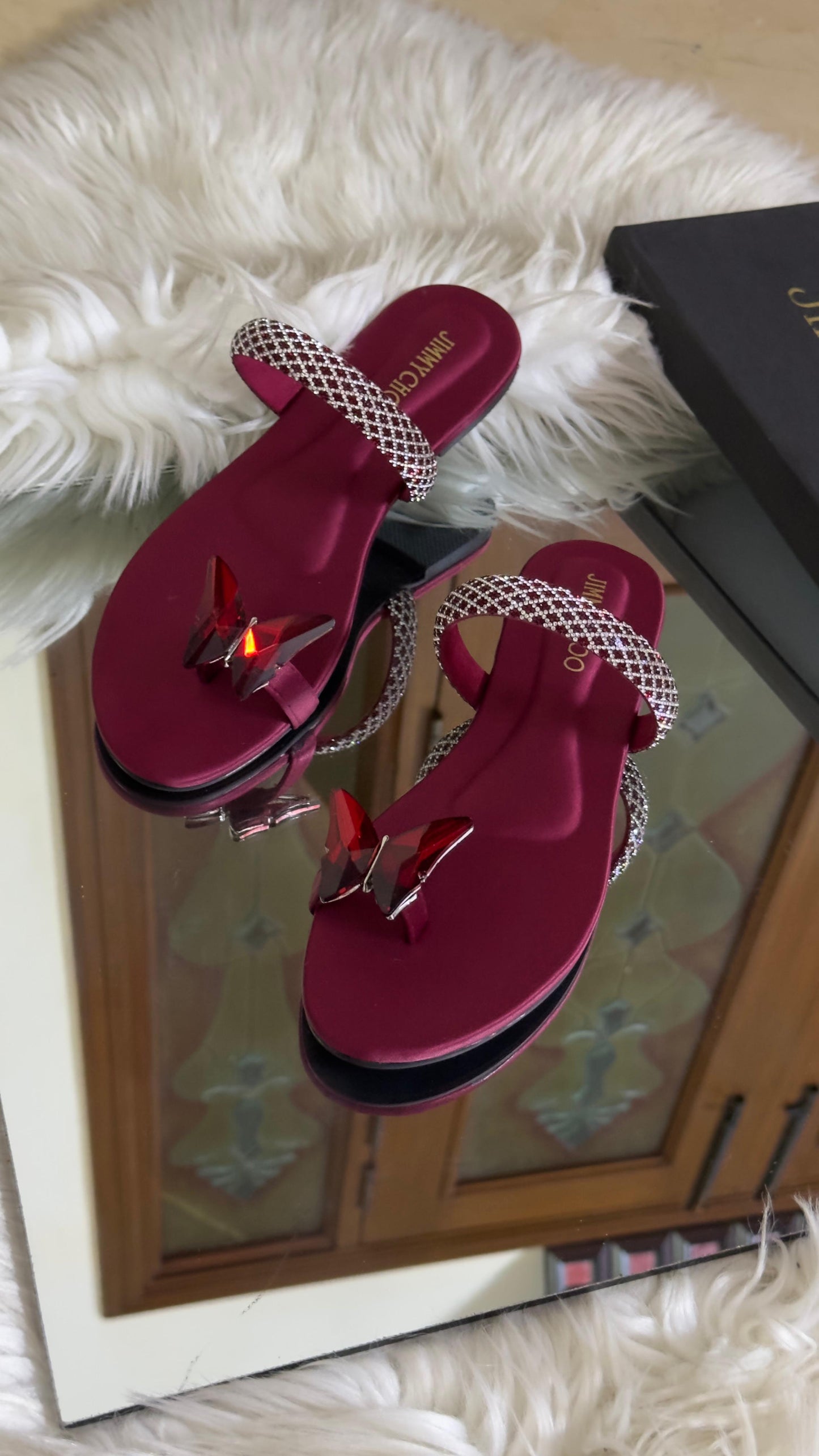 New Arrival β Jimmy Choo Slippers (Maroon)