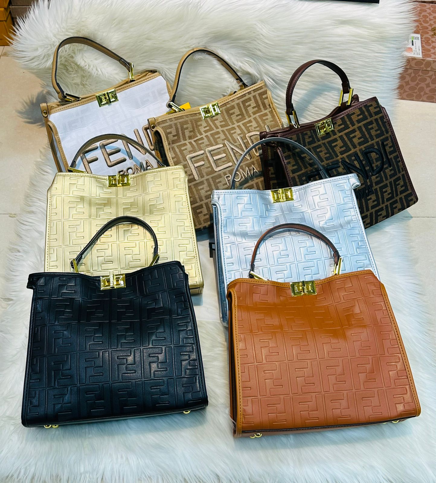 Fendi Tote Bag with Premium Features (silver)