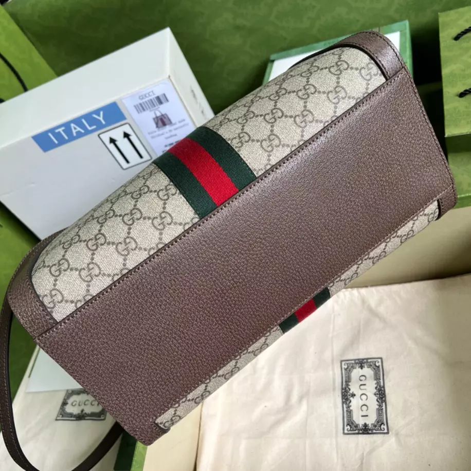 Gucci Women Handbag – Premium Quality with Complete Branded Accessories (Brown)