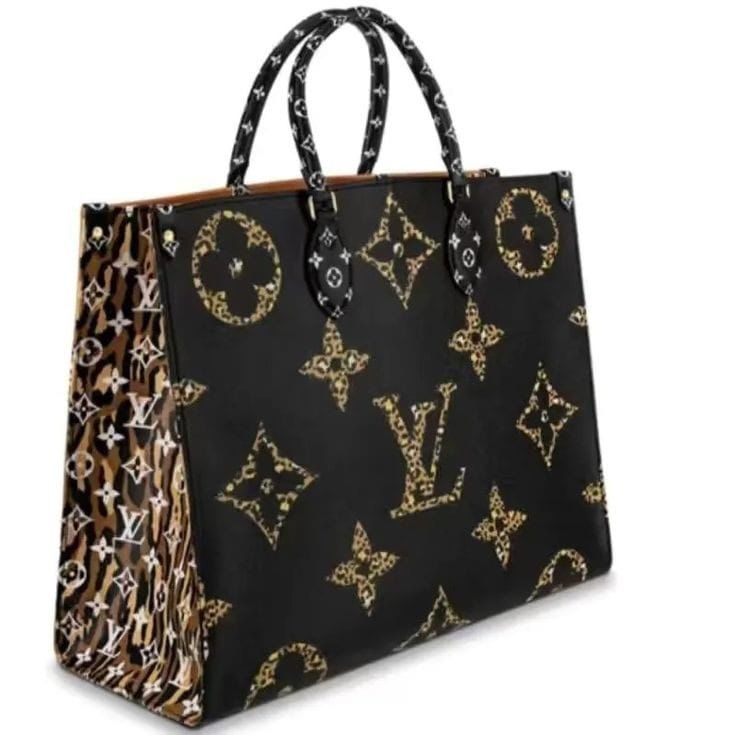 Louis Vuitton Women Tote Bag – Elegant & Spacious (Black/Brown)