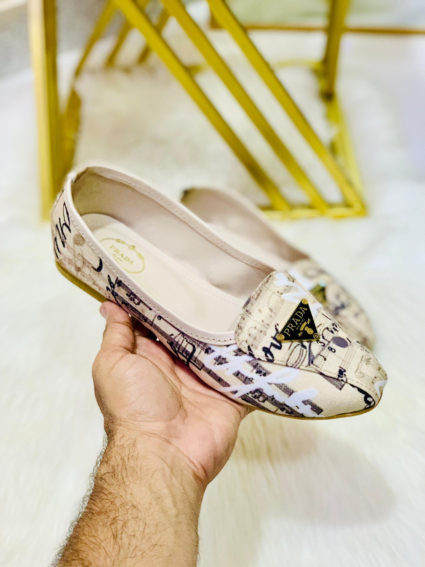 PRADA MILANO — Women's Designer Shoes (Size 36–42 | With Brand Box) (Cream)