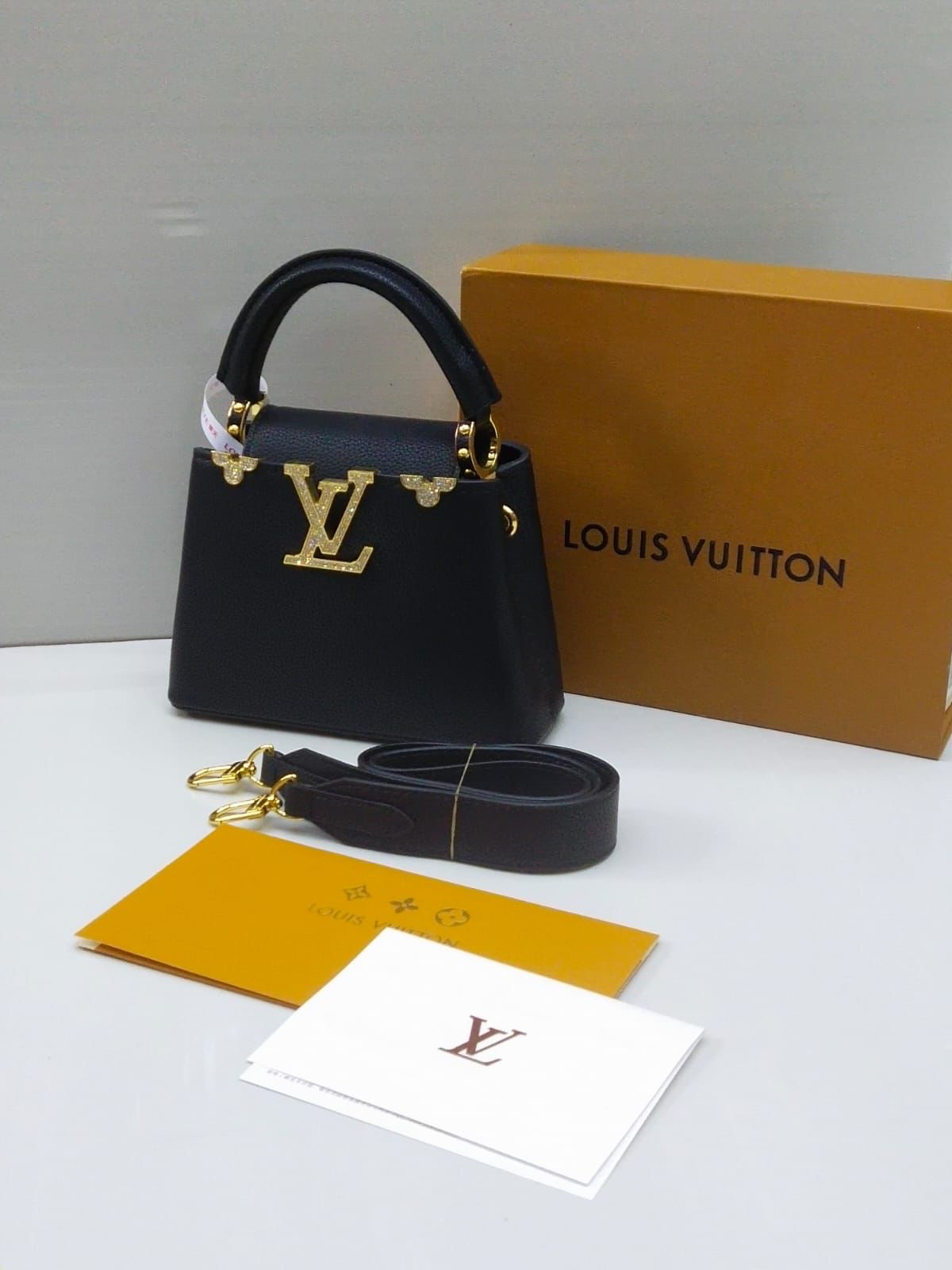 LOUIS VUITTON — Mini Capucines (AAA Swiss Copy | Mirror Quality | With Dust Bag) (Black)