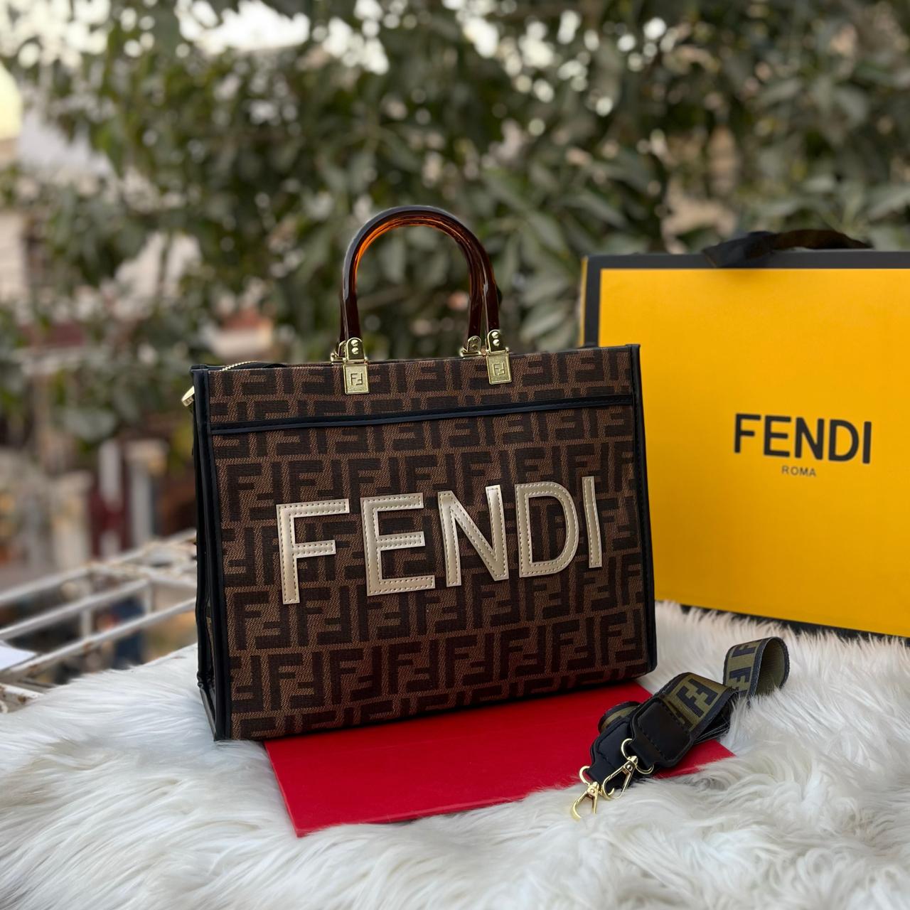 FENDI-Inspired Handbag β Master Quality Women Bag with Full Branded Packaging(Brown)