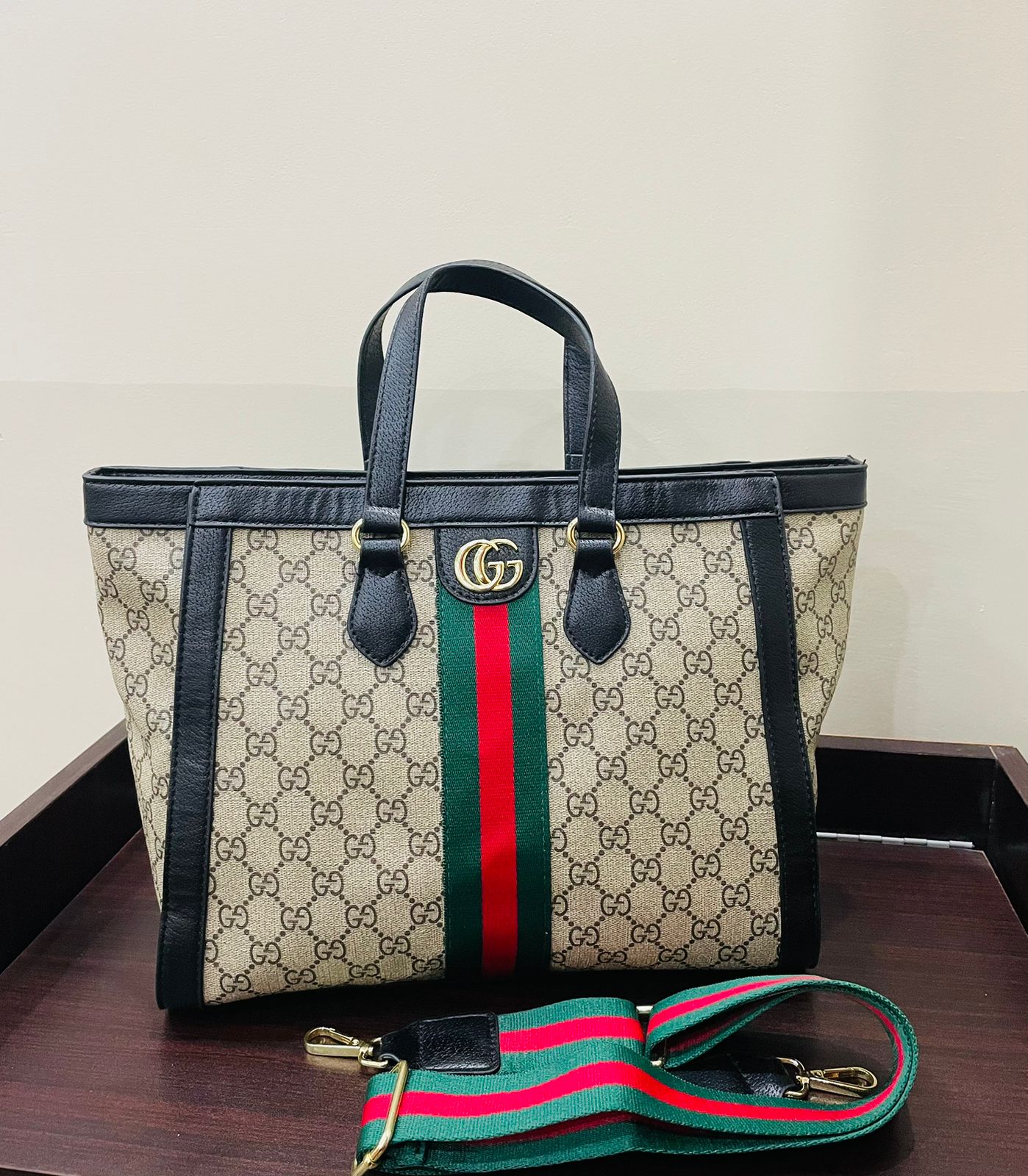 GUCCI-Inspired Tote β High Quality Women Bag (Elegant & Spacious)(Black)