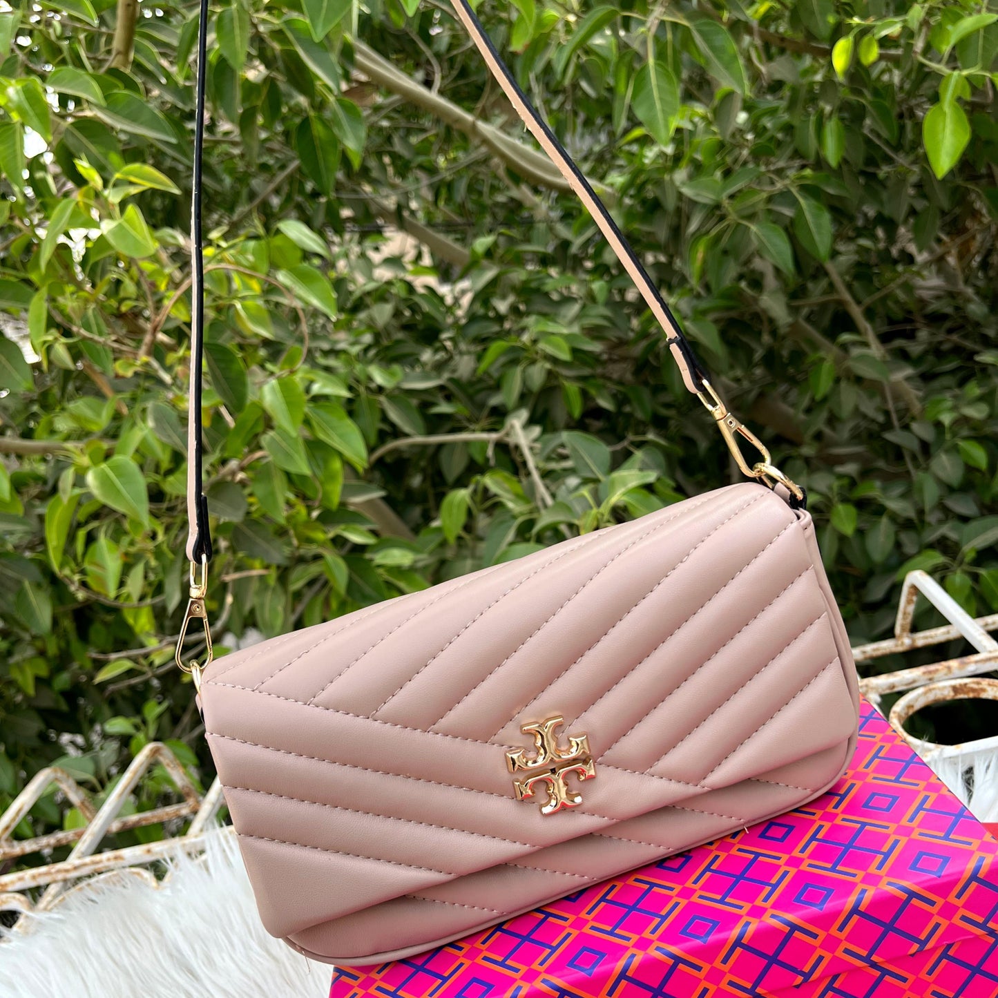 TORY BURCH Cross Shoulder β Premium Women Bag with Full Brand Authentication(Dust Pink)