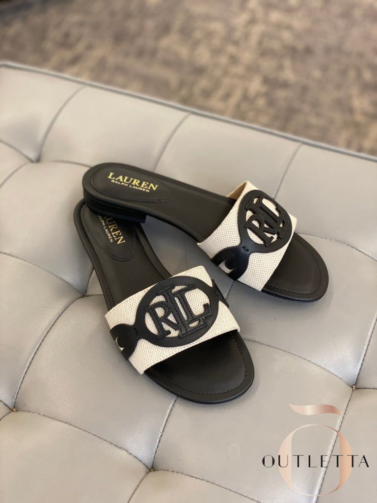 RALPH LAUREN-Inspired Flat Slippers β Elegant Women Footwear with Brand Box(Black)