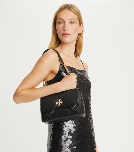 TORY BURCH β Kira Diamond Quilt Shoulder Bag (Black)