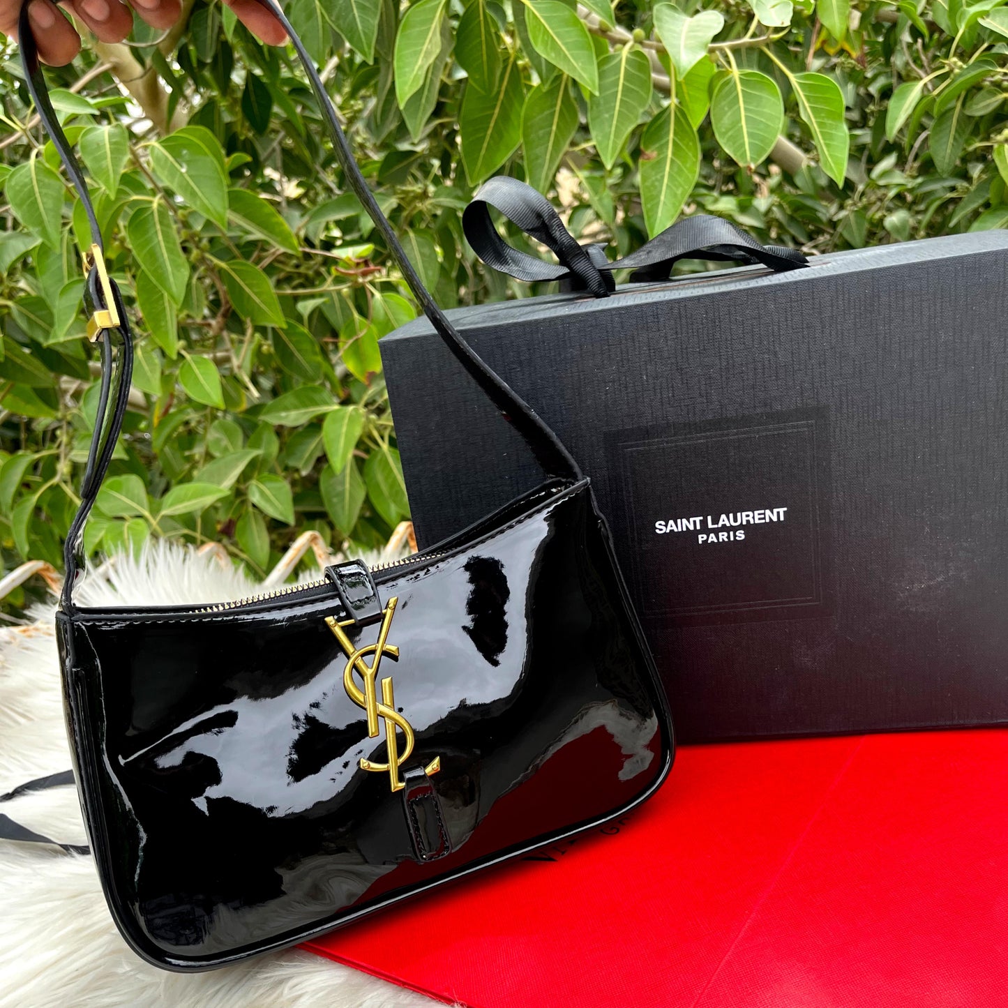 YSL Hobo Crossbody Bag β Chic & Iconic (Black Shine)