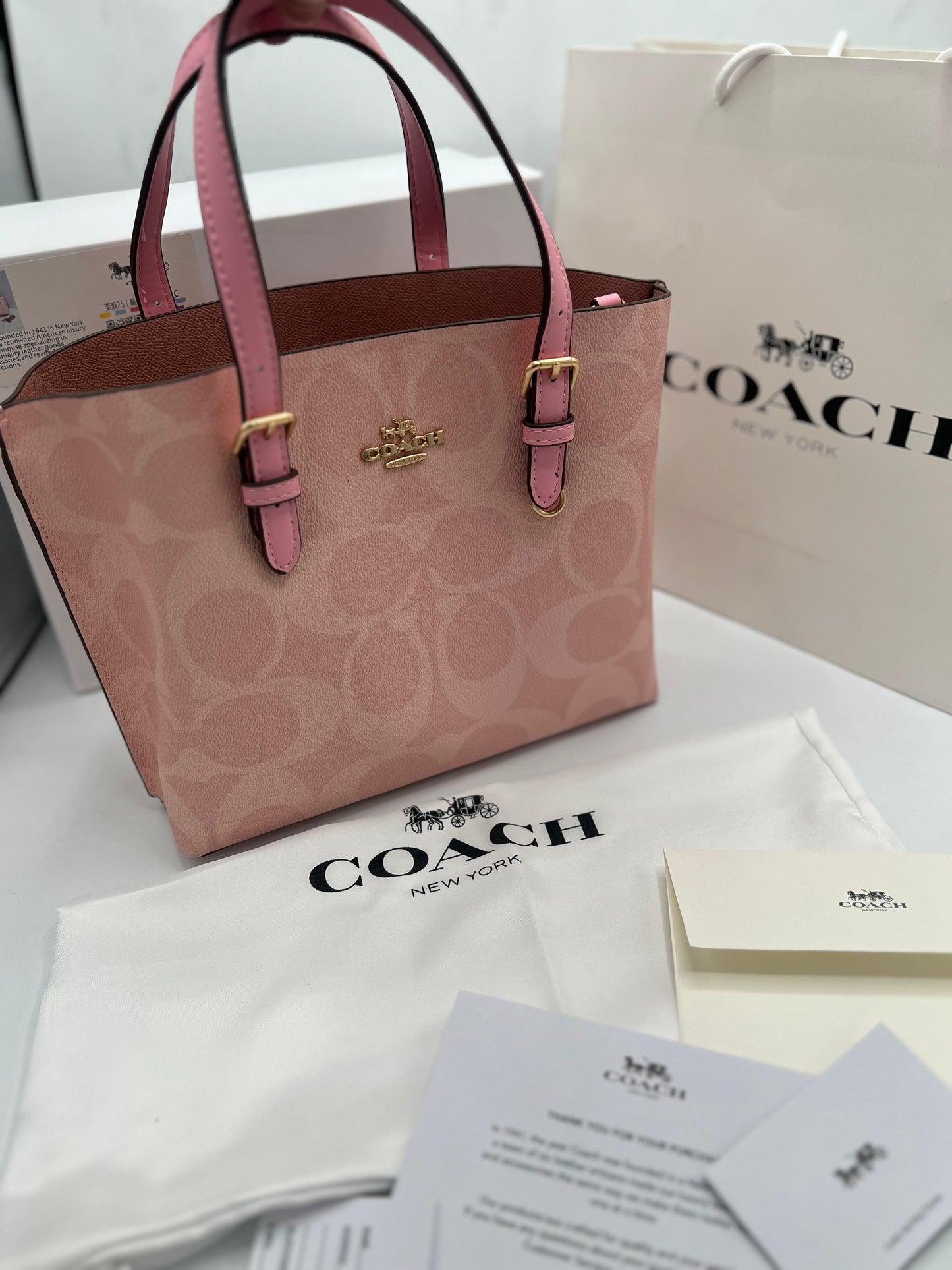 C-O-A-C-H MOLLIE TOTE BAG 25 POWDER PINK – Women Bag (Pink)