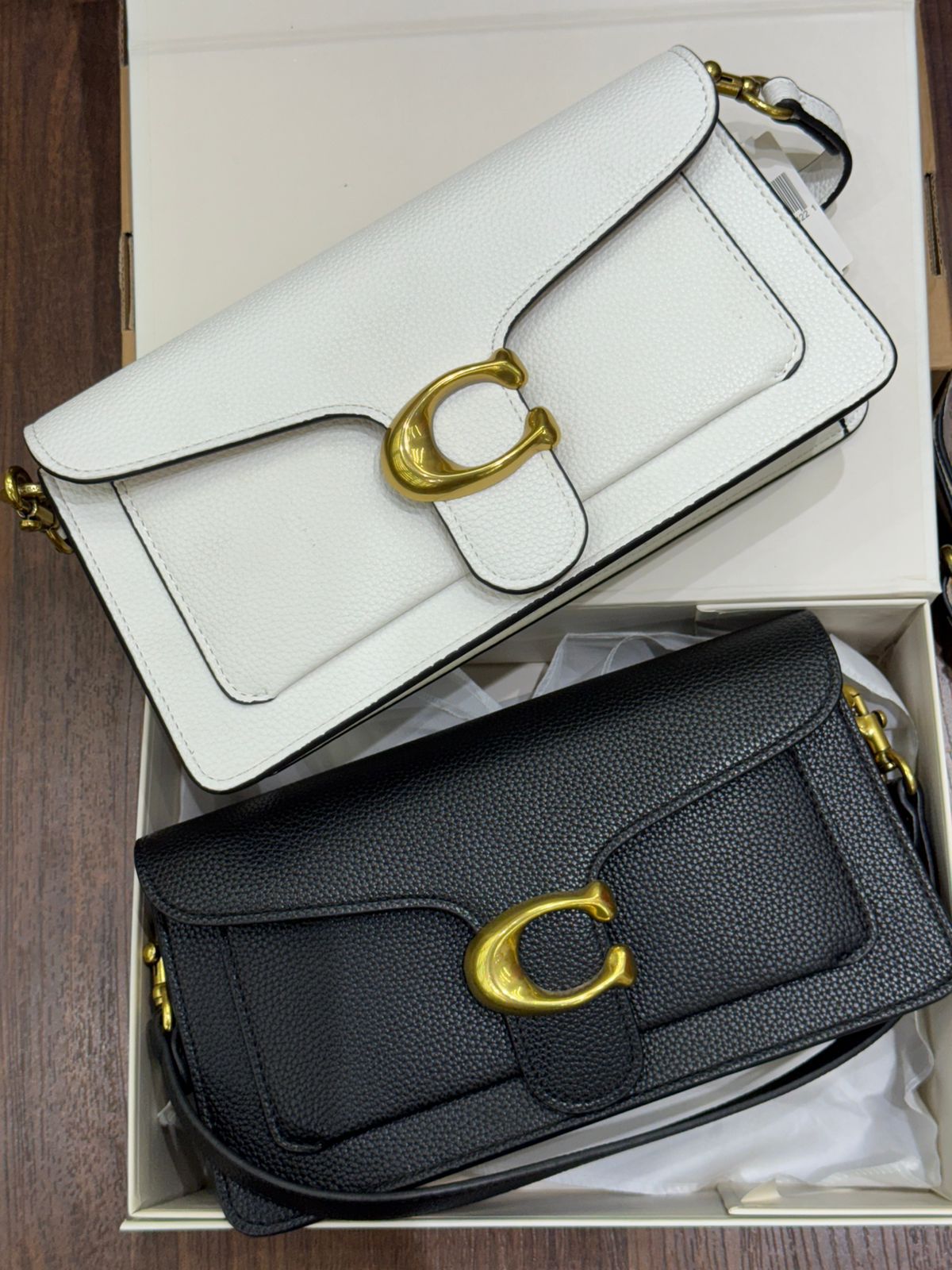C-O-A-C-H Tabby-Inspired 26 Women Bag – Polished Leather | Premium Edition (White)