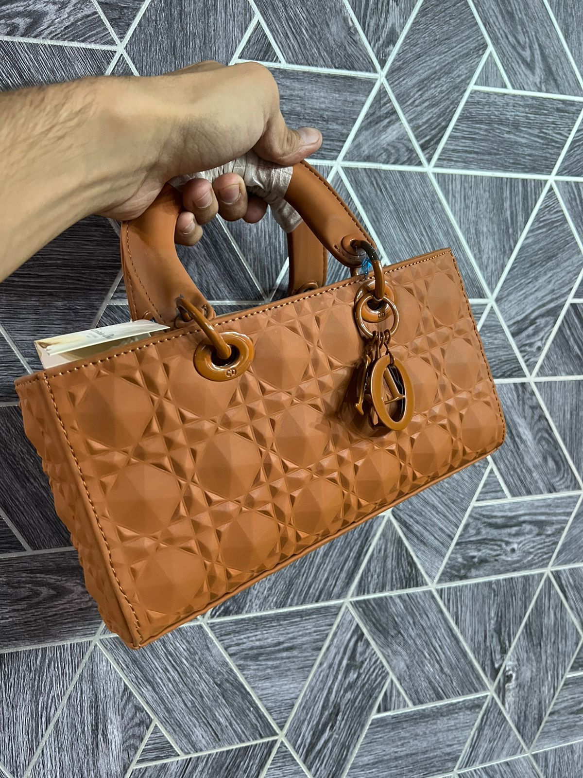 C-H-R-I-S-T-I-A-N D-I-O-R Lady D-Joy Medium Women Bag – Master Quality Edition (Brown)