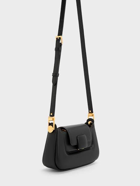 C-H-A-R-L-E-S & K-E-I-T-H Koa Push-Lock Top Handle Women Bag – Elegant Edition (Black)