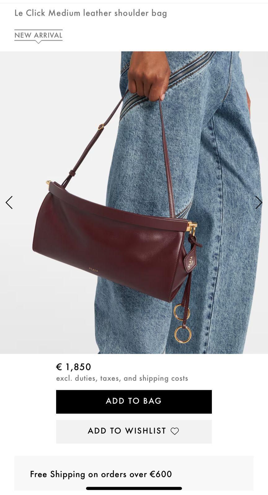 A-L-A-Ï-A Le Click East West Medium Shoulder Women Bag – Elegant Edition (Brown)