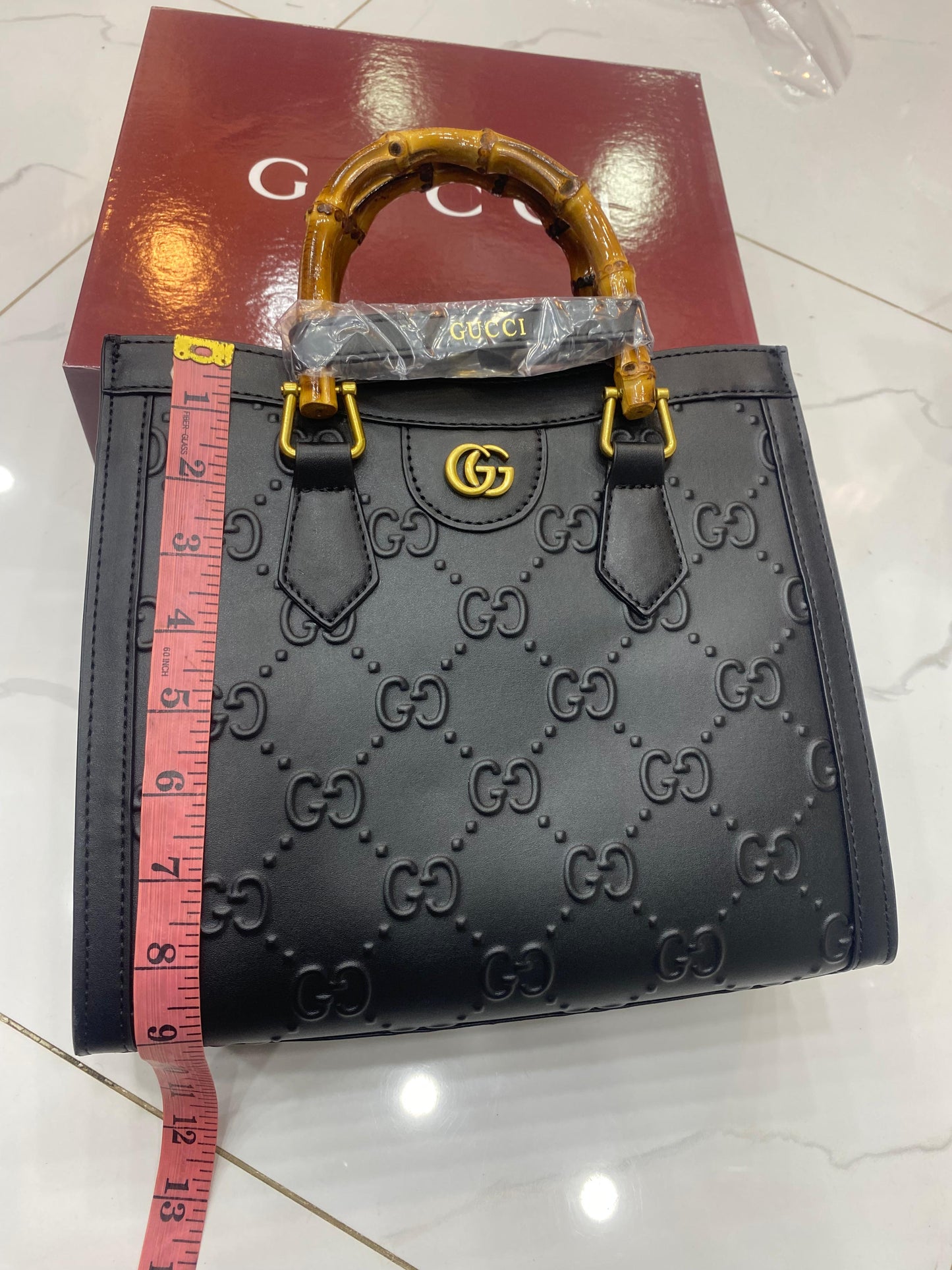 G-U-C-C-I Luxury Bamboo Handle Series Women Bag – Master Quality | (Black)