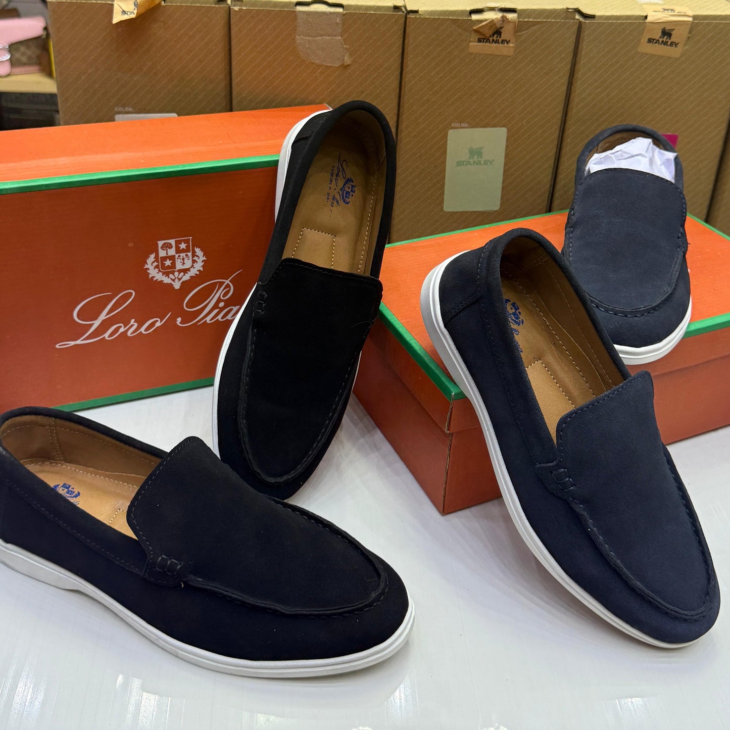 L-O-R-O P-I-A-N-A Unisex Shoes – Comfort Luxe Footwear (Blue)