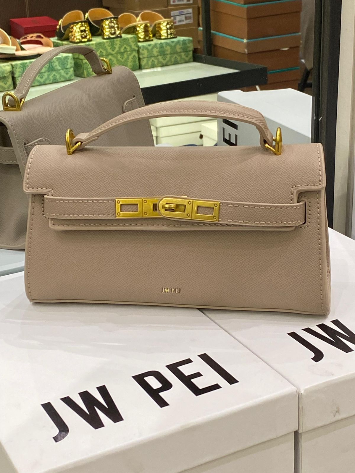 J-W P-E-I Noor Top Handle Bag – Modern Luxe Women Bag (Beige)