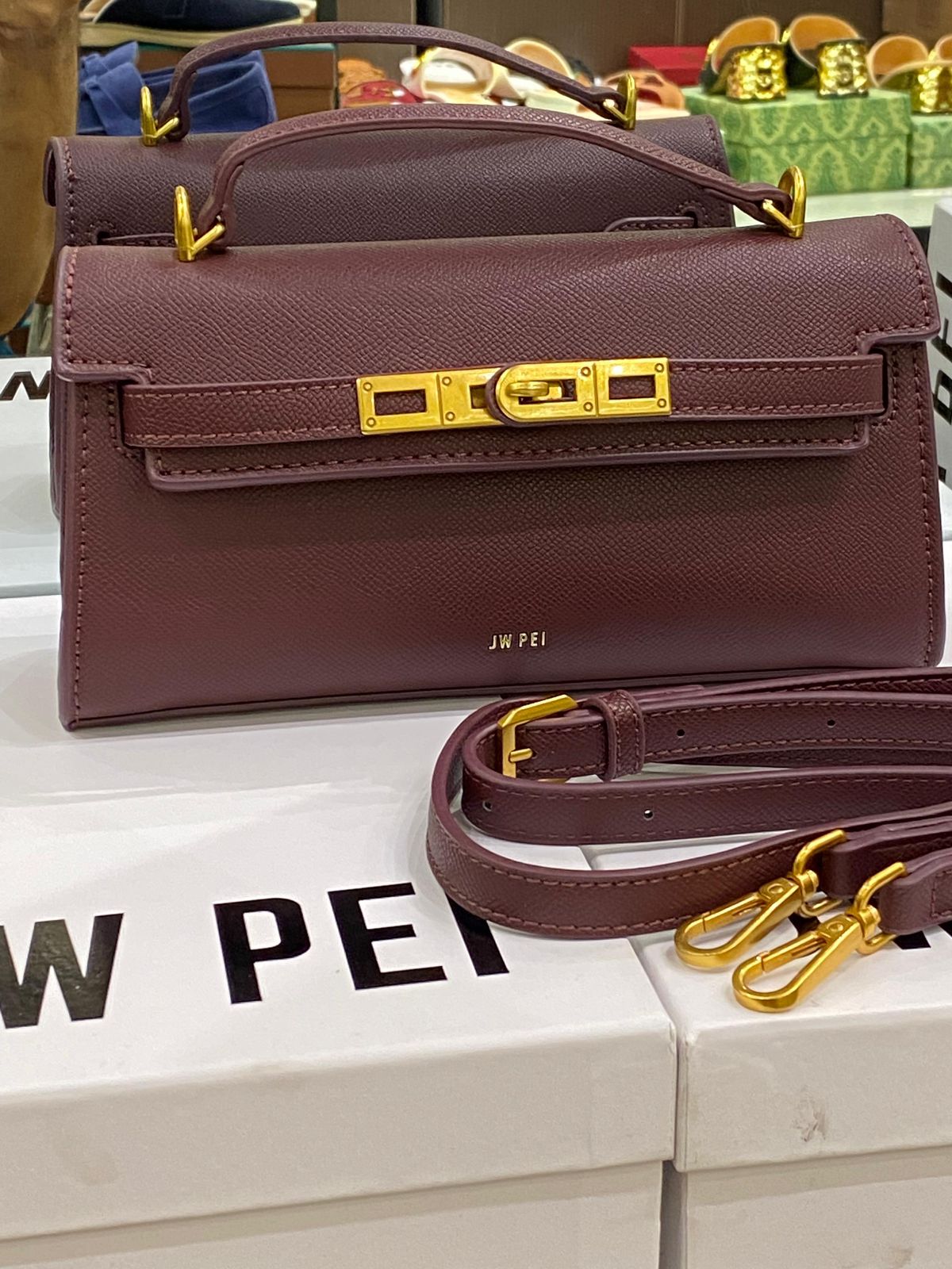 J-W P-E-I Noor Top Handle Bag – Modern Luxe Women Bag (Maroon)