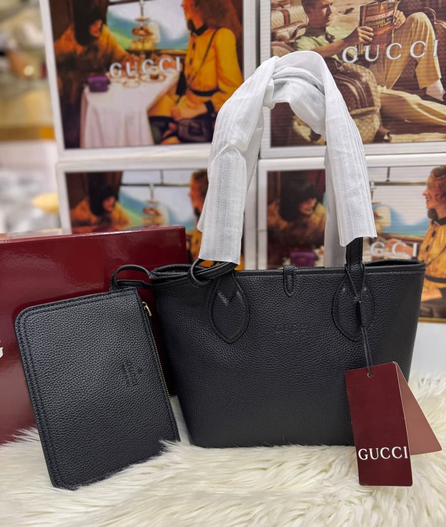 G-U-C-C-I Totissima Reversible Tote Bag – Premium Quality Women Bag | Double Box & Dust Bag (Black)