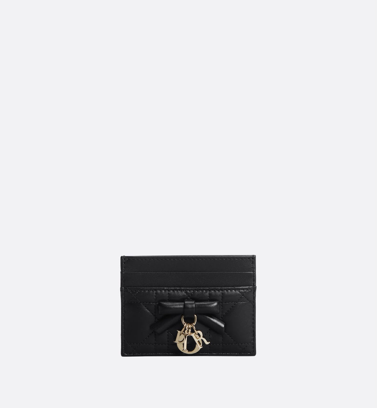 D-I-O-R Lady Dior Freesia Card Holder – Premium Luxury Card Holder (Black)