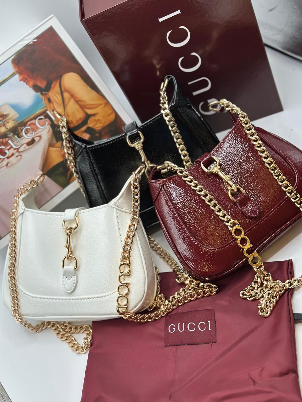 G-U-C-C-I Jackie Notte Mini Women Bag | With Double Brand Box & Dust Bag (Red)