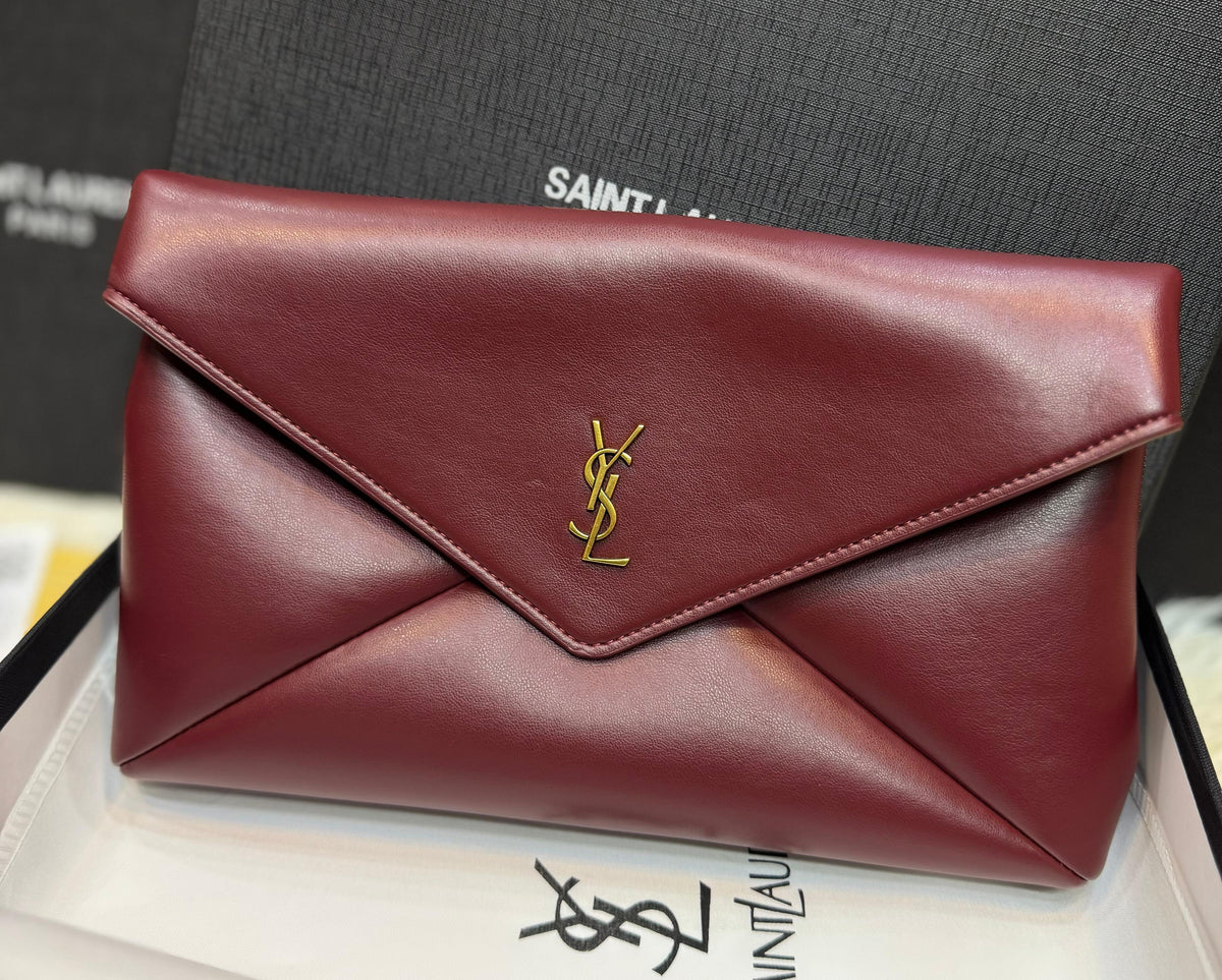 S-A-I-N-T L-A-U-R-E-N-T Cassandre Mini Leather Crossbody Bag – Luxury Women Bag (Red)