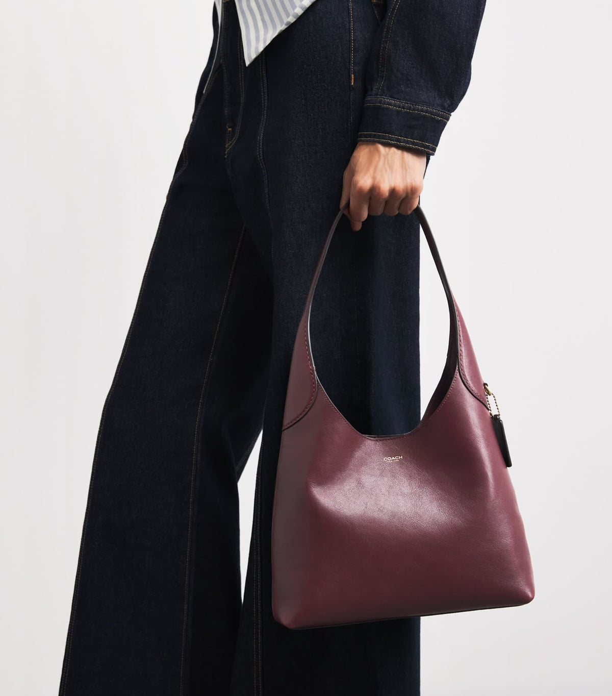 C-O-A-C-H Brooklyn 28 Shoulder Bag – Leather | Hong Kong Import | Branded Magnetic Box (Maroon)