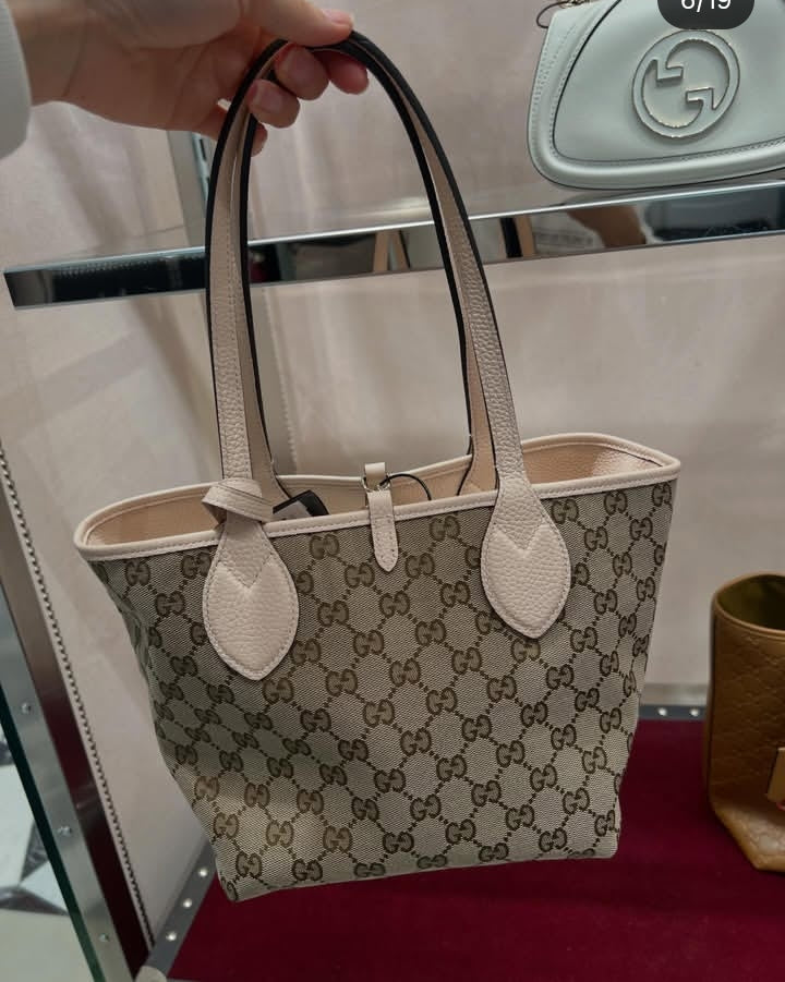 G-U-C-C-I Totissima Reversible Tote Bag – Premium Quality Women Bag | Double Box & Dust Bag (White)
