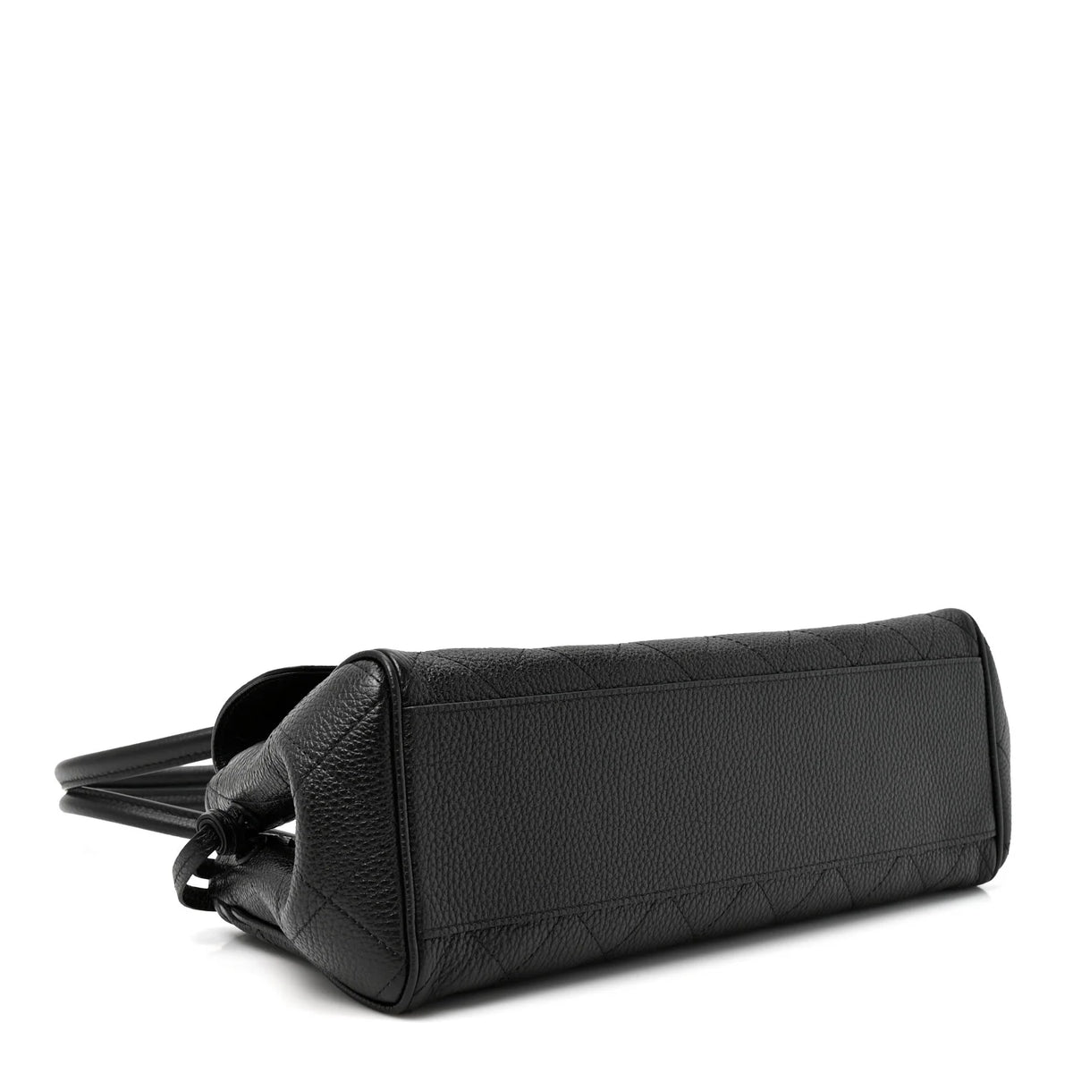 C-H-A-N-E-L Grained Calfskin Stitched Urban Essentials Shopping Bag | Gold Hardware | Luxury Women Bag (Black)