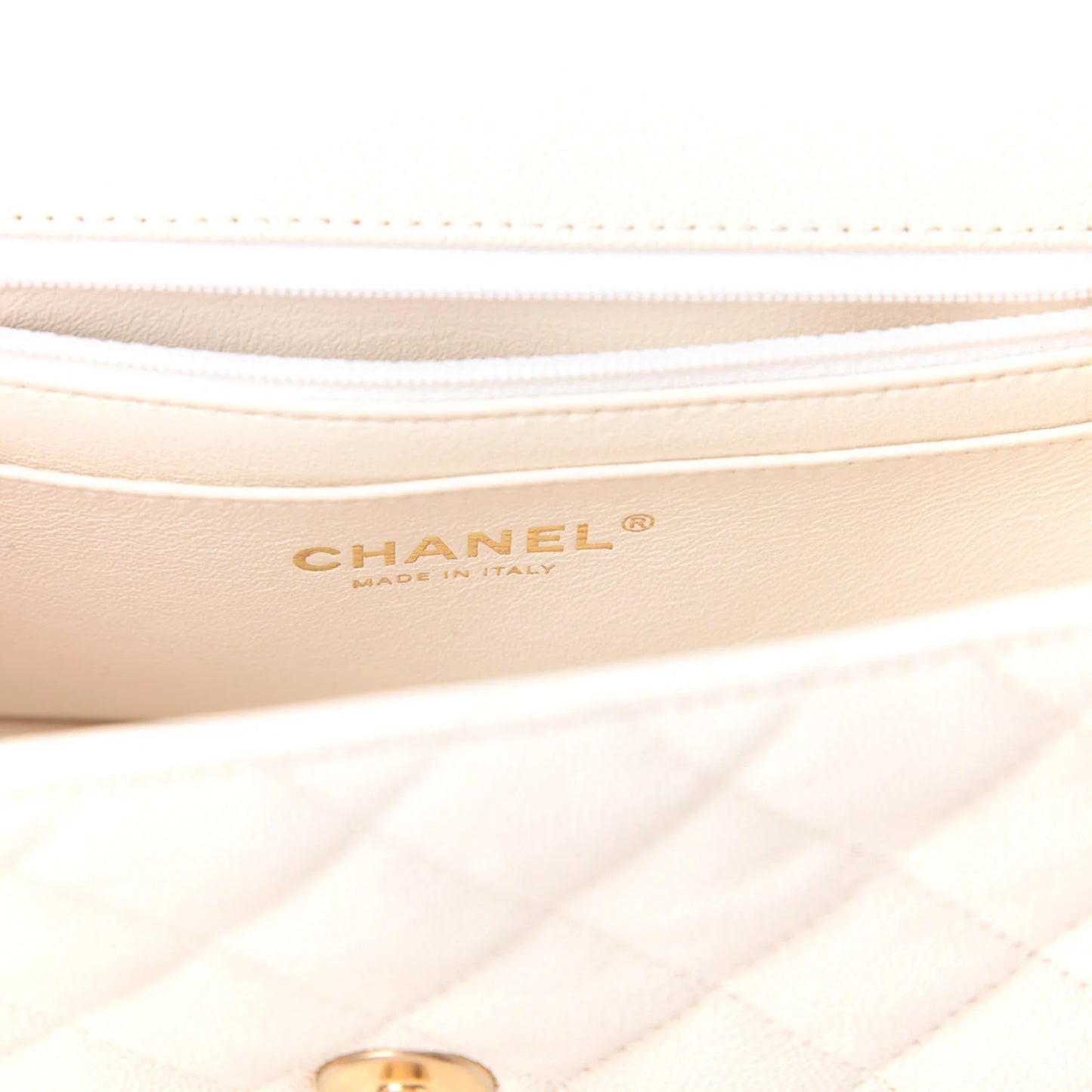 C-H-A-N-E-L Quilted Mini Top Handle Rectangular Flap Bag – Luxury Women Bag (White)