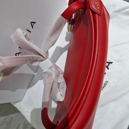 A-L-A-Ï-A Le Click East West Medium Shoulder Women Bag – Elegant Edition (Red)