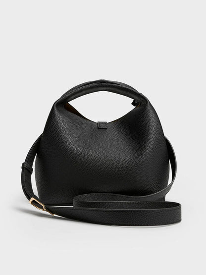 C-H-A-R-L-E-S & K-E-I-T-H Chance Turn-Lock Bucket Bag 2pc Set – Premium Women Bag (Black)