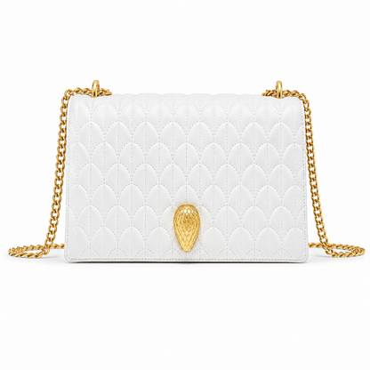 B-V-L-G-A-R-I Serpenti Sugarloaf Quilted Shoulder Bag – Master Quality | Box Packaging | White