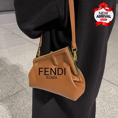 Fendi-Inspired High-Quality Imported Crossbody Bag (Brown)