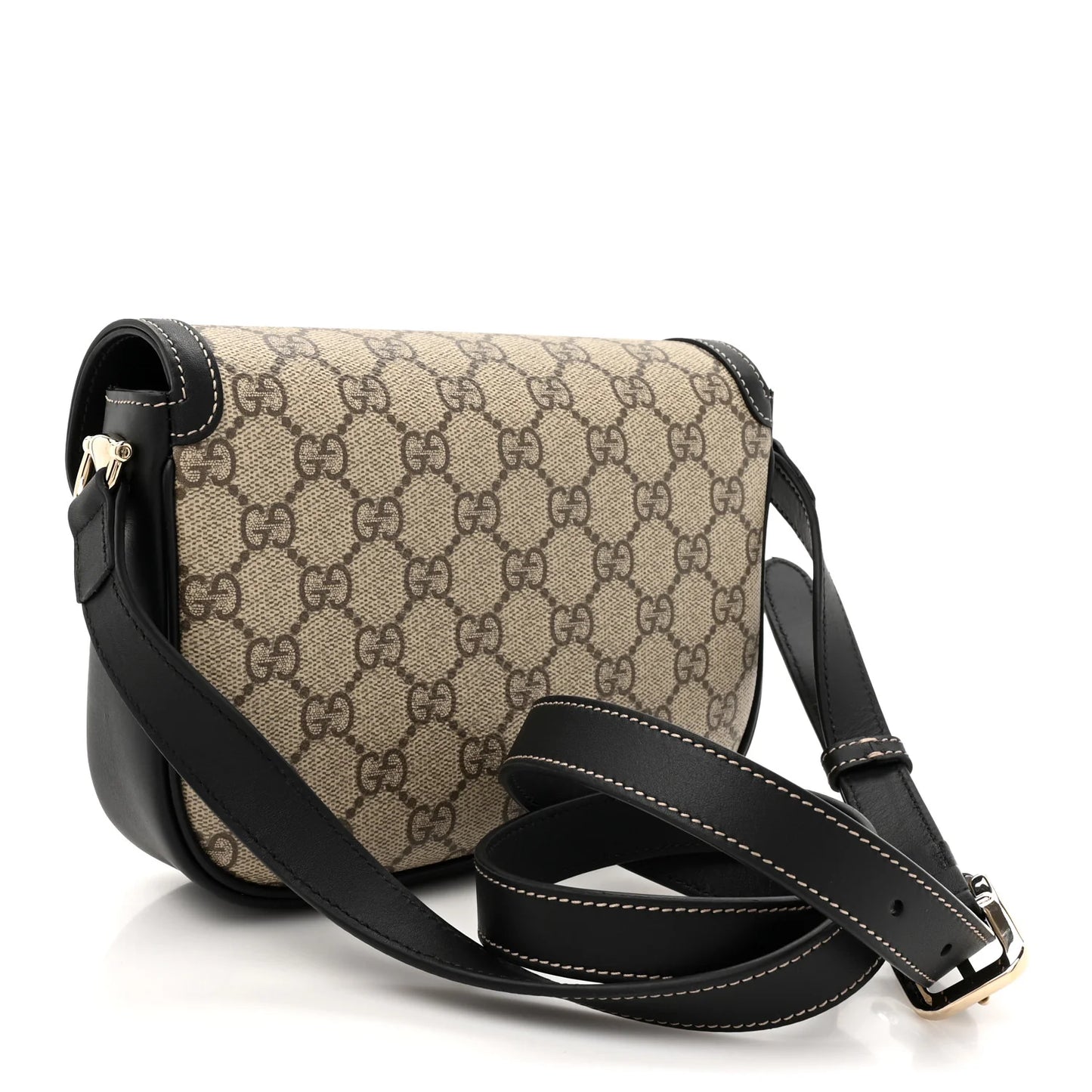 G-U-C-C-I Horsebit 1955 Soft Small Shoulder Women Bag – Supreme Monogram Edition (Black)