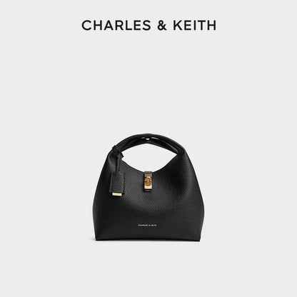 C-H-A-R-L-E-S & K-E-I-T-H Chance Turn-Lock Bucket Bag 2pc Set – Premium Women Bag (Black)