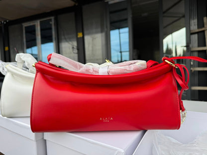 A-L-A-Ï-A Le Click East West Medium Shoulder Women Bag – Elegant Edition (Red)