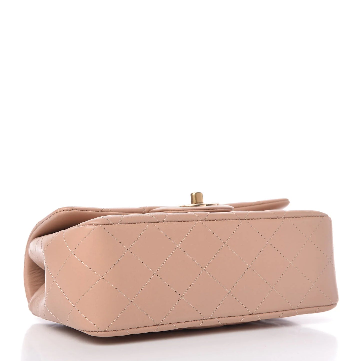 C-H-A-N-E-L Quilted Mini Top Handle Rectangular Flap Bag – Luxury Women Bag (Peach/Beige)