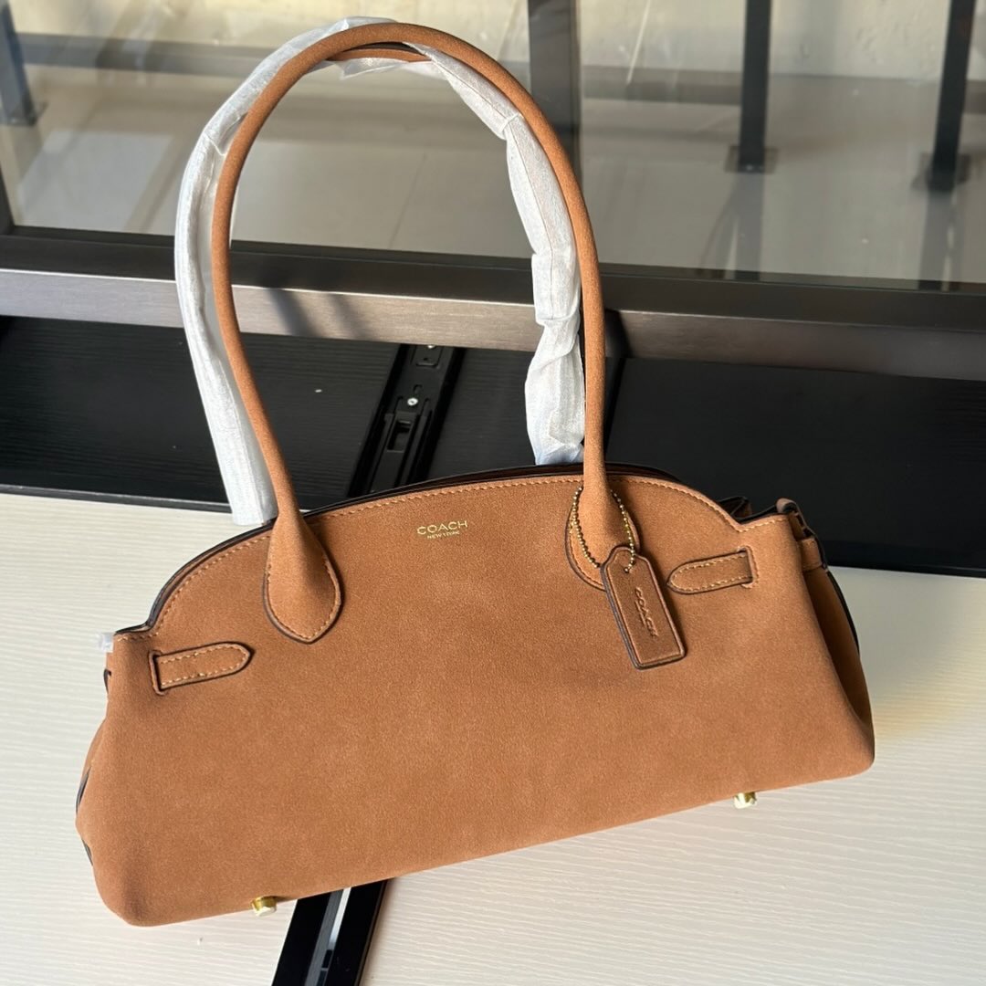 C-O-A-C-H Empire Carryall Women Bag – Vintage Luxe Edition (Suede Brown)