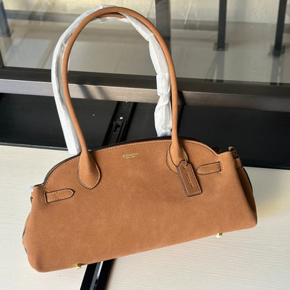 C-O-A-C-H Empire Carryall Women Bag – Vintage Luxe Edition (Suede Brown)