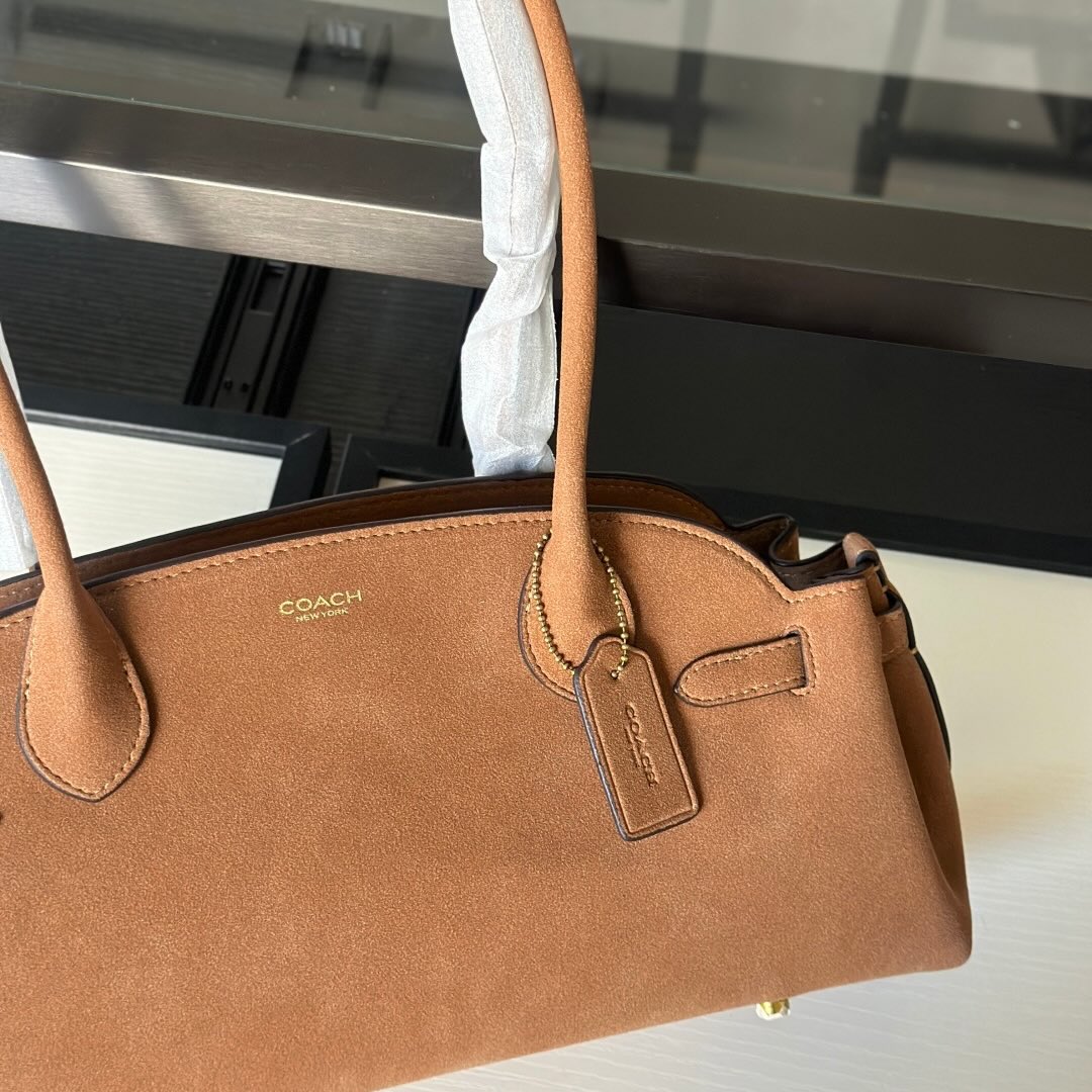 C-O-A-C-H Empire Carryall Women Bag – Vintage Luxe Edition (Suede Brown)