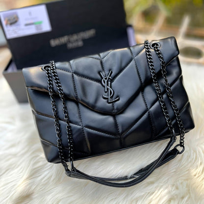 YSL Women Bag – Elegant Crossbody Design (Black)