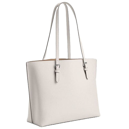 C-O-A-C-H Mollie Tote Women Bag – Premium Class Big Size Edition (Silver Chalk White)