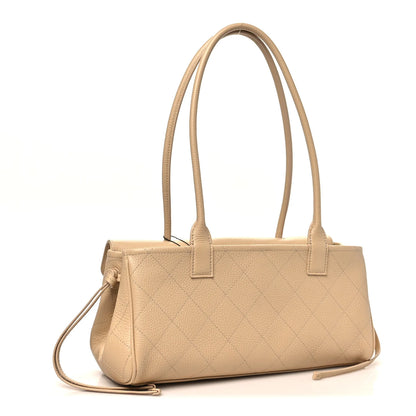 C-H-A-N-E-L Grained Calfskin Stitched Urban Essentials Shopping Bag | Gold Hardware | Luxury Women Bag (Cream)