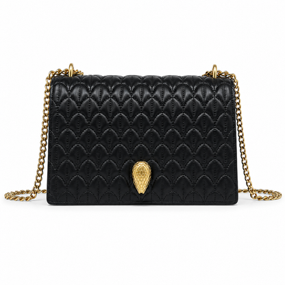 B-V-L-G-A-R-I Serpenti Sugarloaf Quilted Shoulder Bag – Master Quality | Box Packaging | Black