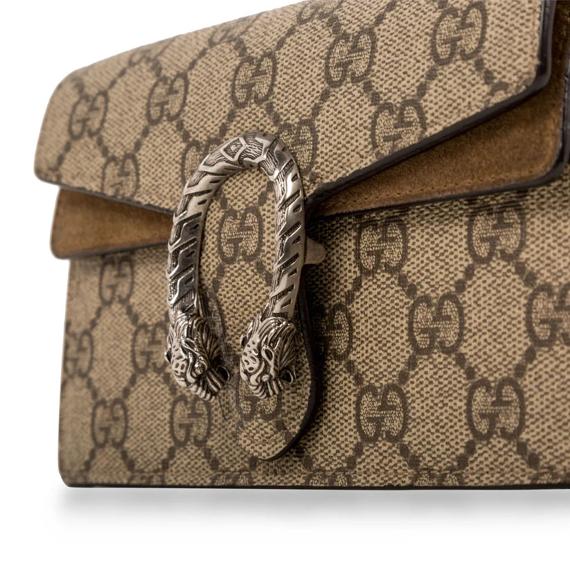 G-U-C-C-I Dionysus GG Supreme Mini Crossbody Bag – Signature Luxe Women Bag (Brown)