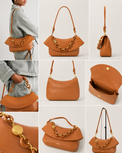 L-O-E-W-E Ola Medium Shoulder Women Bag – Modern Luxe Edition (Mustard)