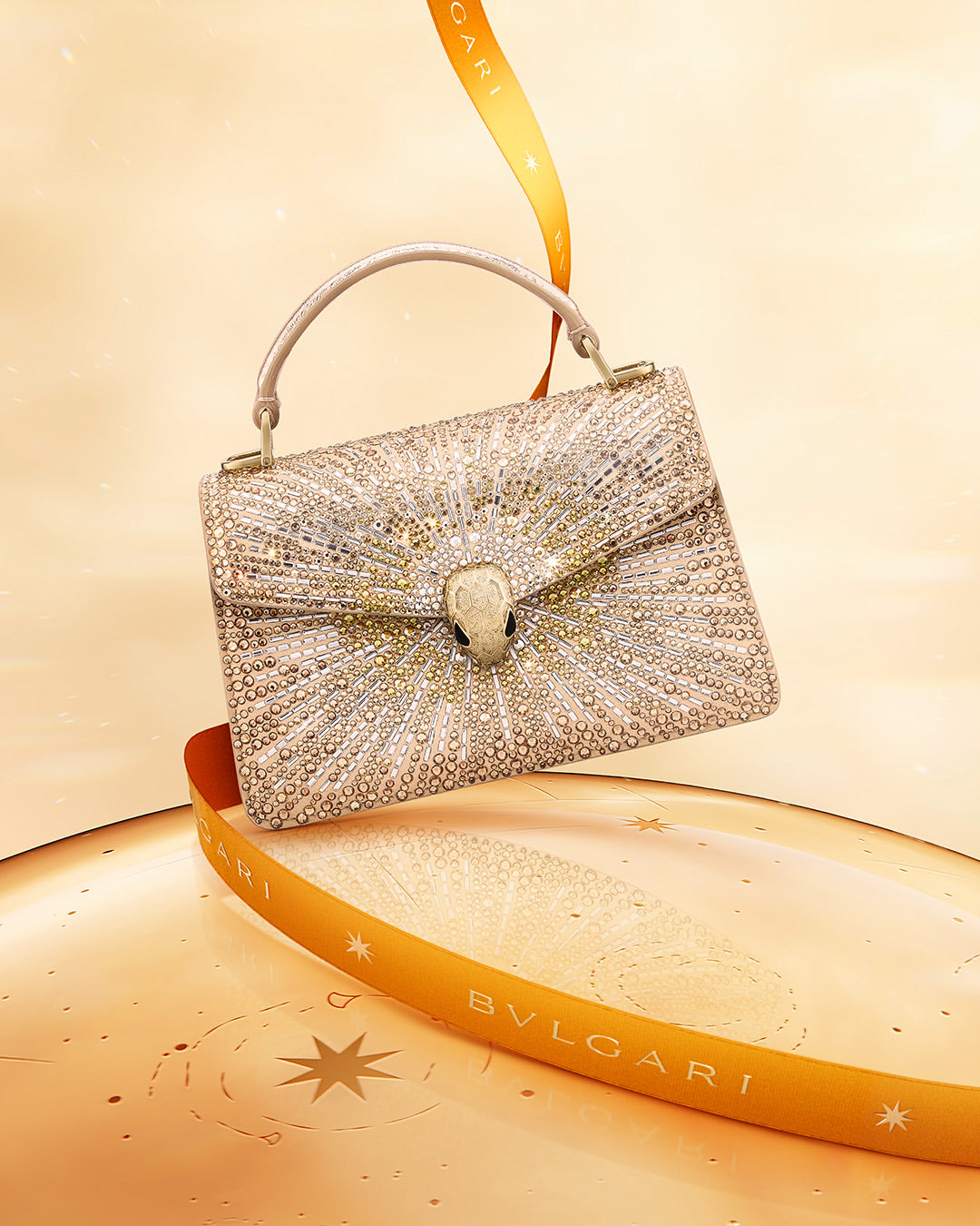 B-V-L-G-A-R-I Serpenti Forever Day-to-Night Shoulder Bag – Signature Luxe Women Bag (Gold)
