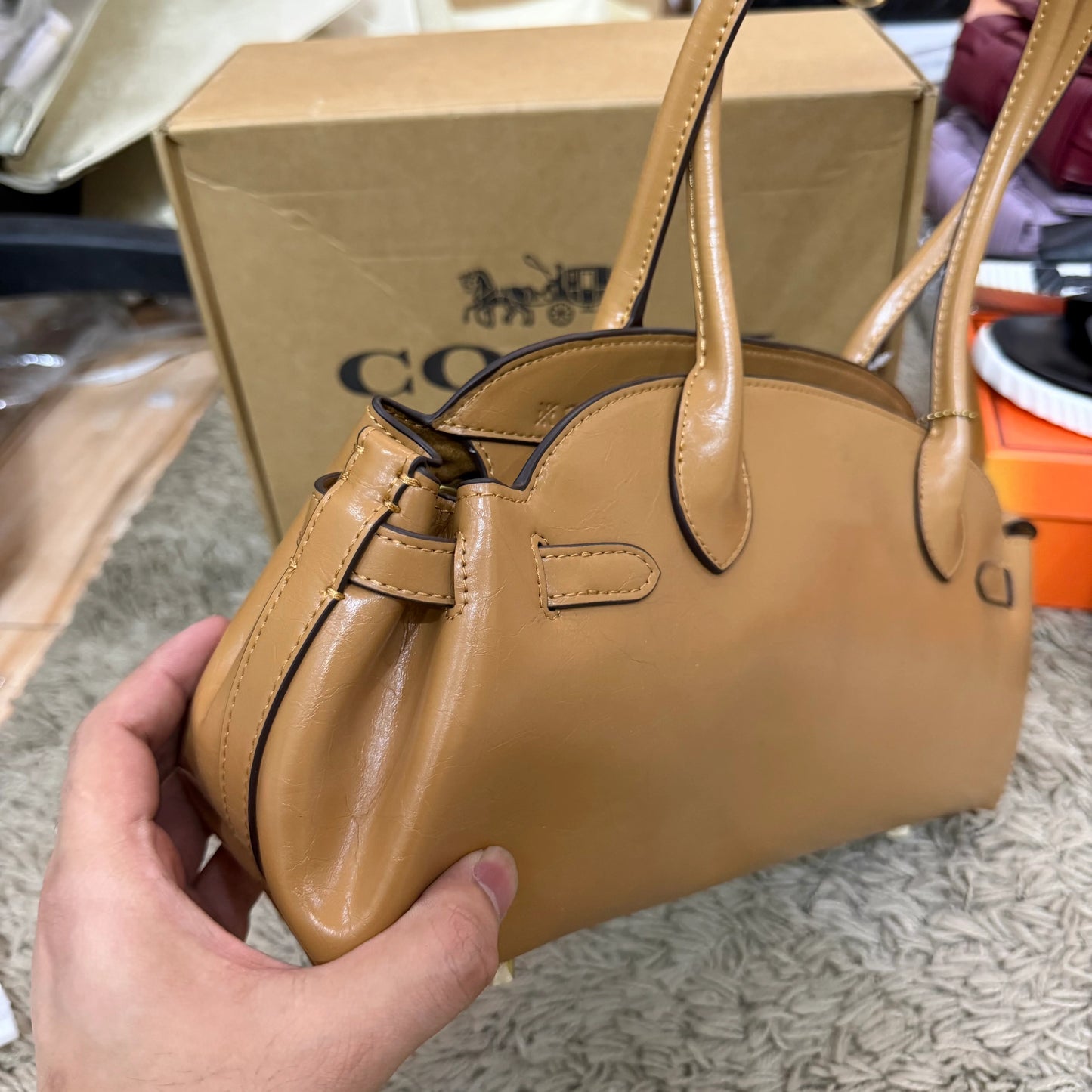 C-O-A-C-H Empire Carryall Women Bag – Vintage Luxe Edition (Honey Brown)
