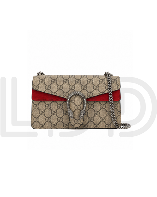 G-U-C-C-I Dionysus GG Supreme Mini Crossbody Bag – Signature Luxe Women Bag (Red))