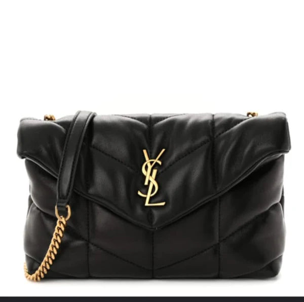 YSL Women Bag – Elegant Crossbody Design (Black/Gold)